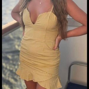 yellow gingham dress